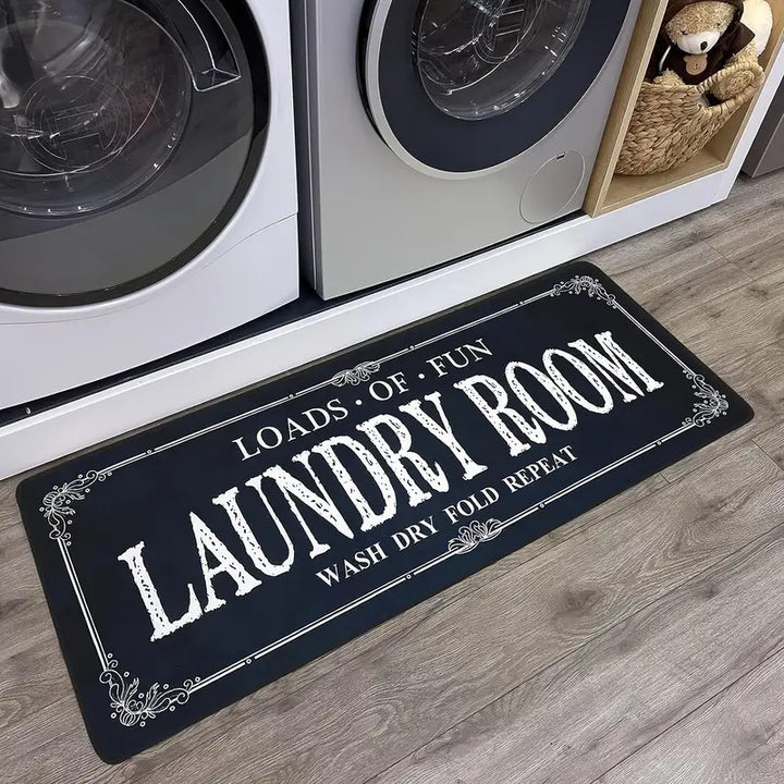 Vintage-Inspired Laundry Room Area Mat Bowlift