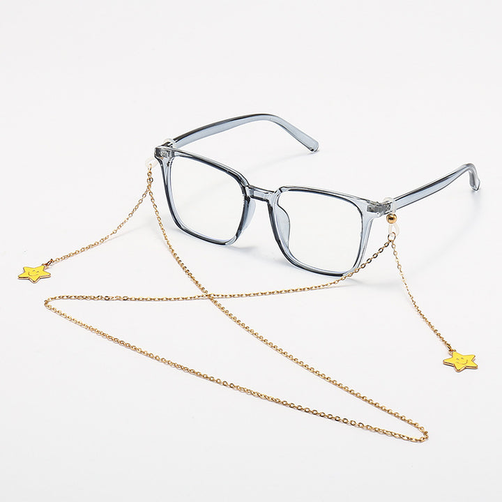 Decorative Eyewear with Star Charm Chain Bowlift