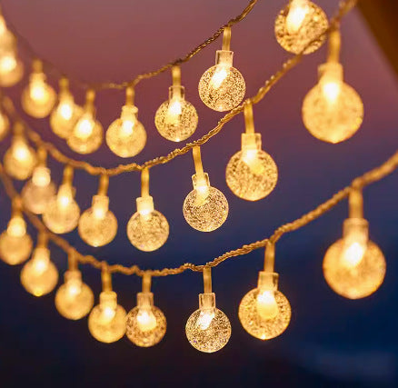 Decorative Outdoor LED Star And Globe String Lights Weather-Resistant Versatile Hanging Garland Bowlift