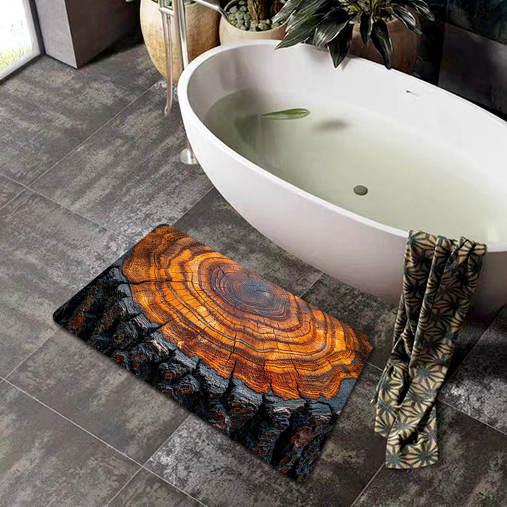 Natural Wood Grain Bath Mat Bowlift