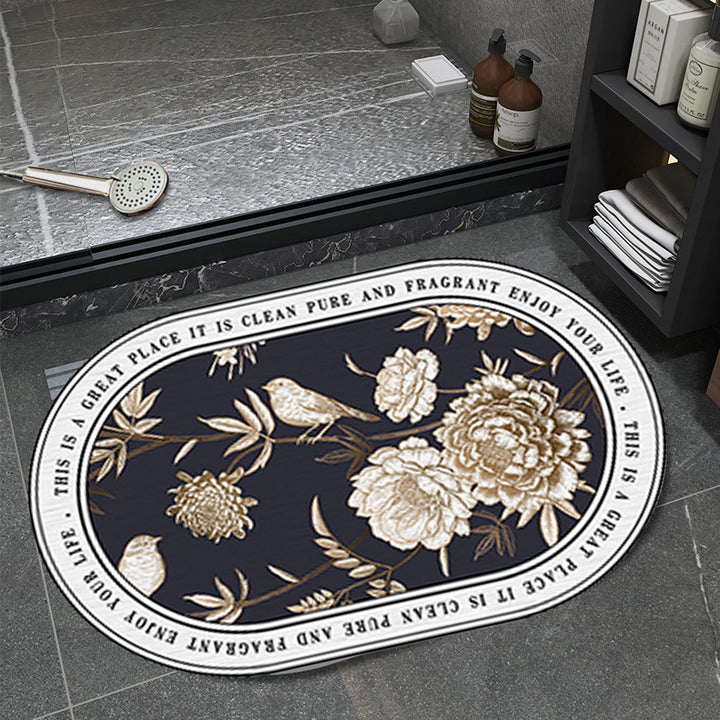Floral Pattern Bathmat Bowlift