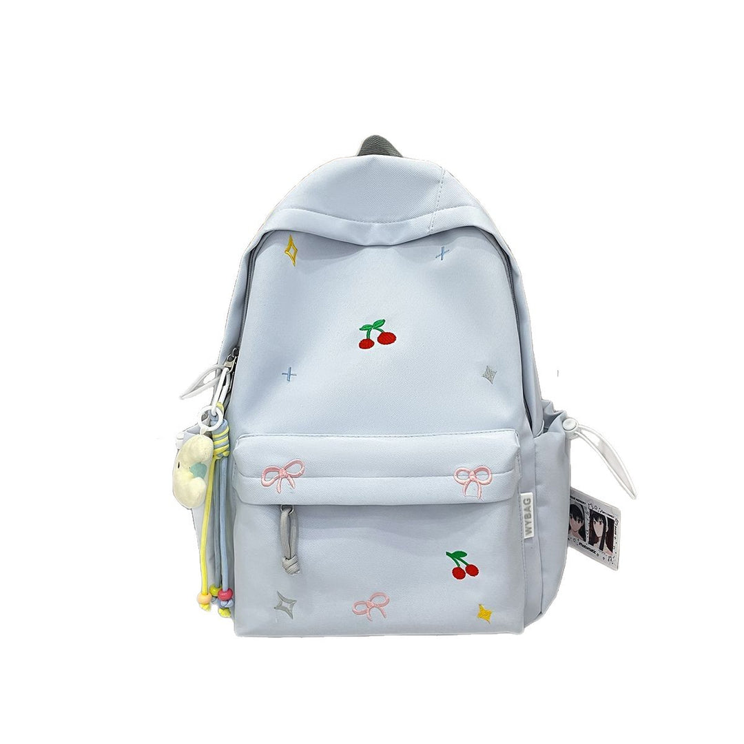 Playful backpack with embroidery Bowlift
