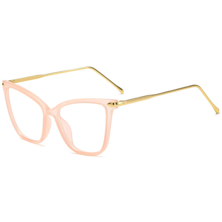 Women Cat-Eye Glasses with filigree Metal Frame Bowlift