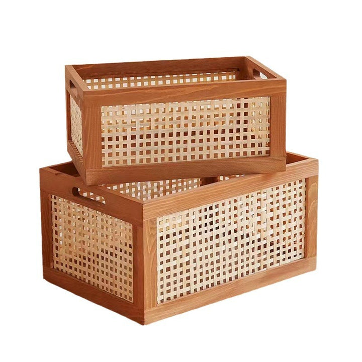 Natural Wooden Storage Bins Bowlift