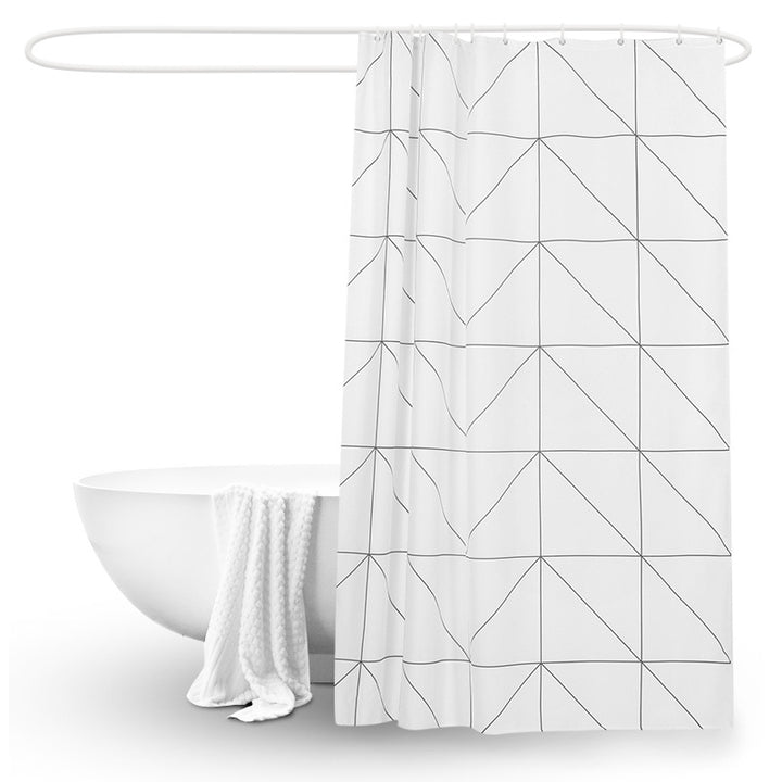Modern Geometric Pattern Shower Curtain Bowlift