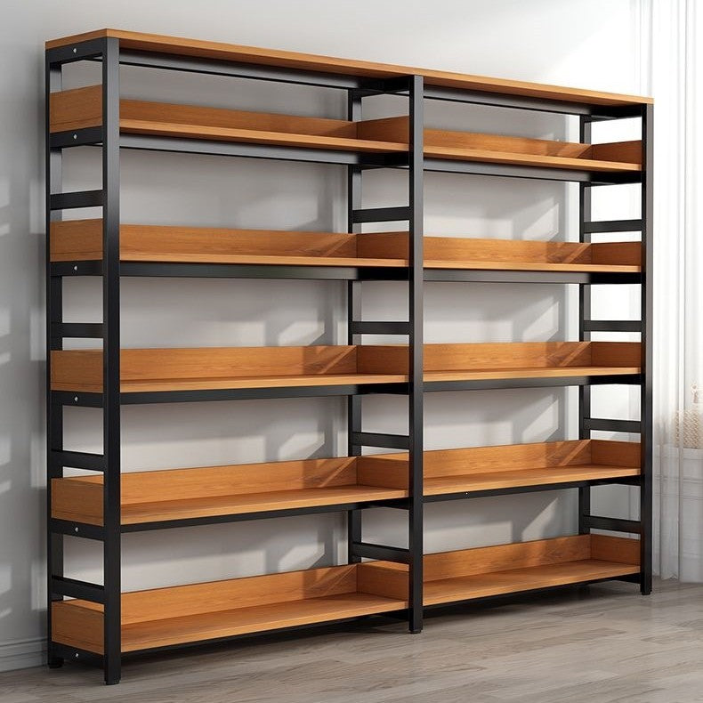 Regal with robust metal frame and wooden shelves Bowlift