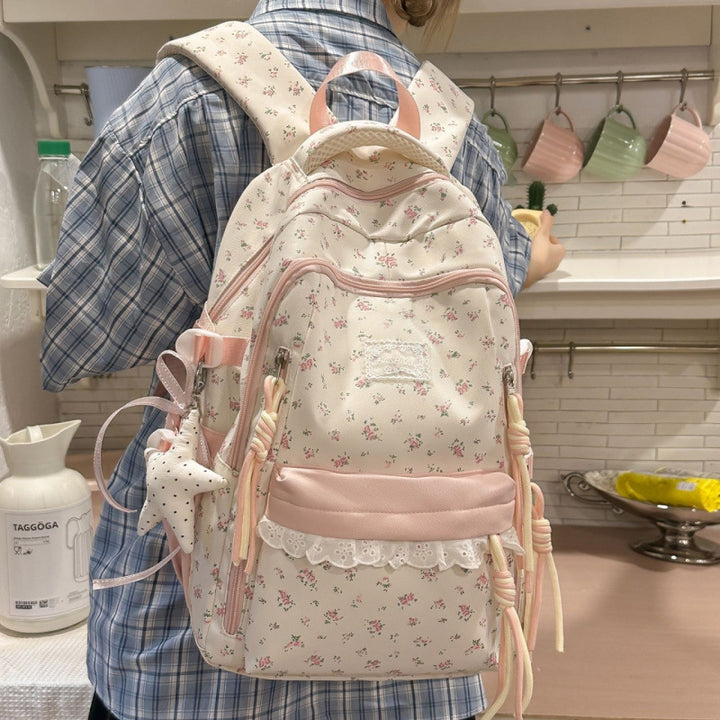 Stylish Floral Patterned Backpack Bowlift