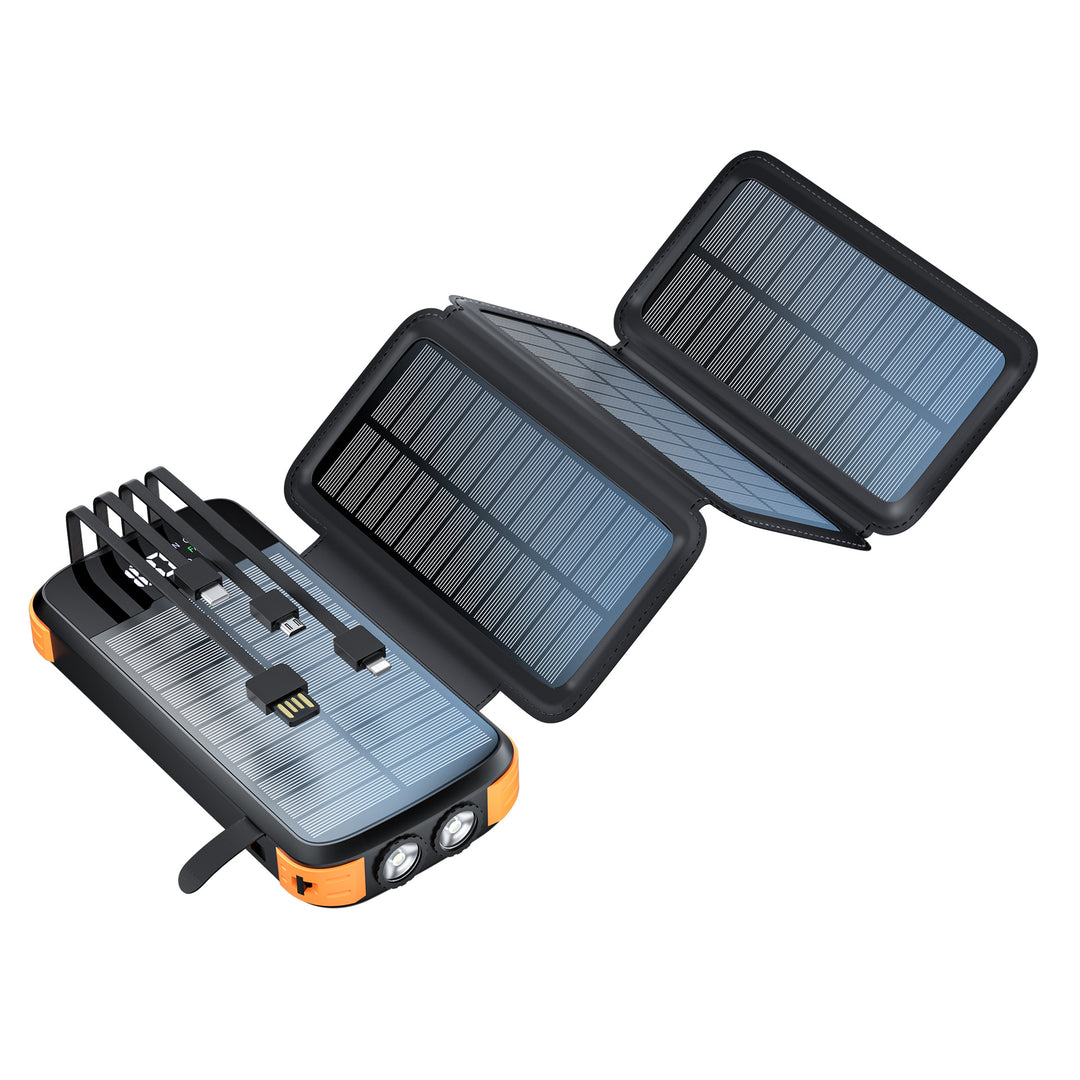 Solar charger with power bank and LED lights Bowlift