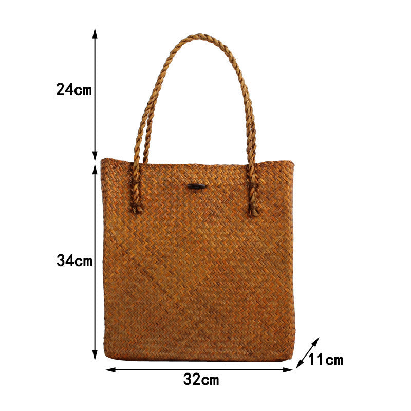 Braided Tote Bag with Two Sturdy Handles Bowlift