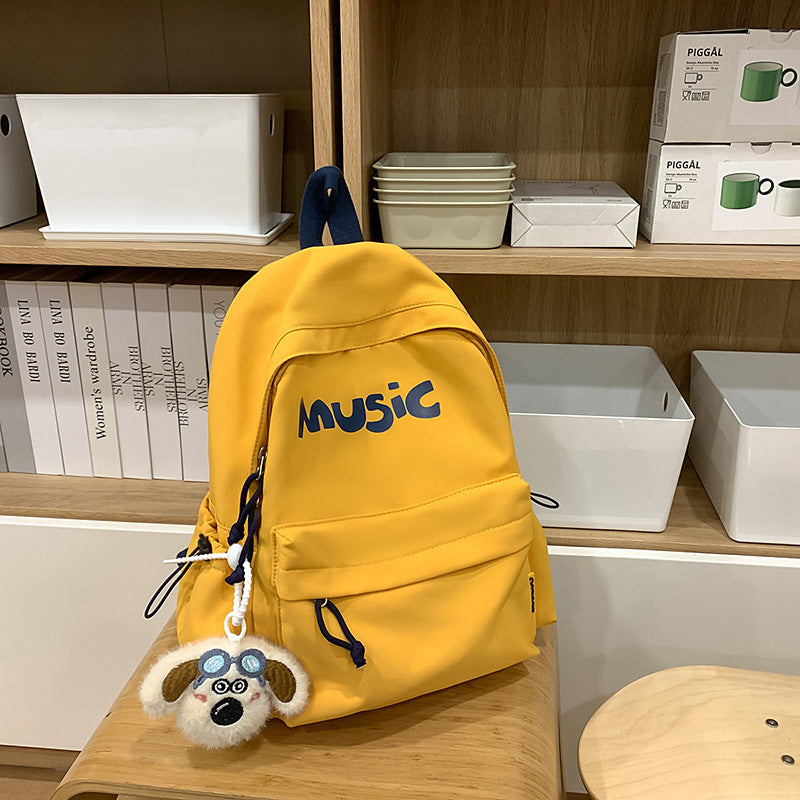 Casual Music-Themed Backpack Bowlift
