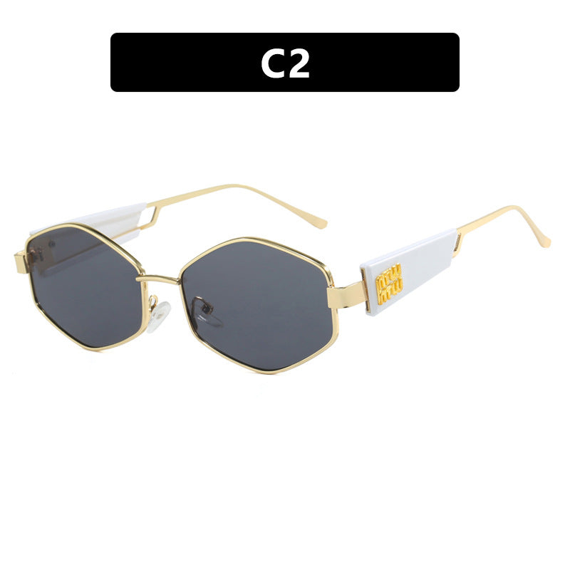 Women's geometric sunglasses with fashionable design and UV protection Bowlift