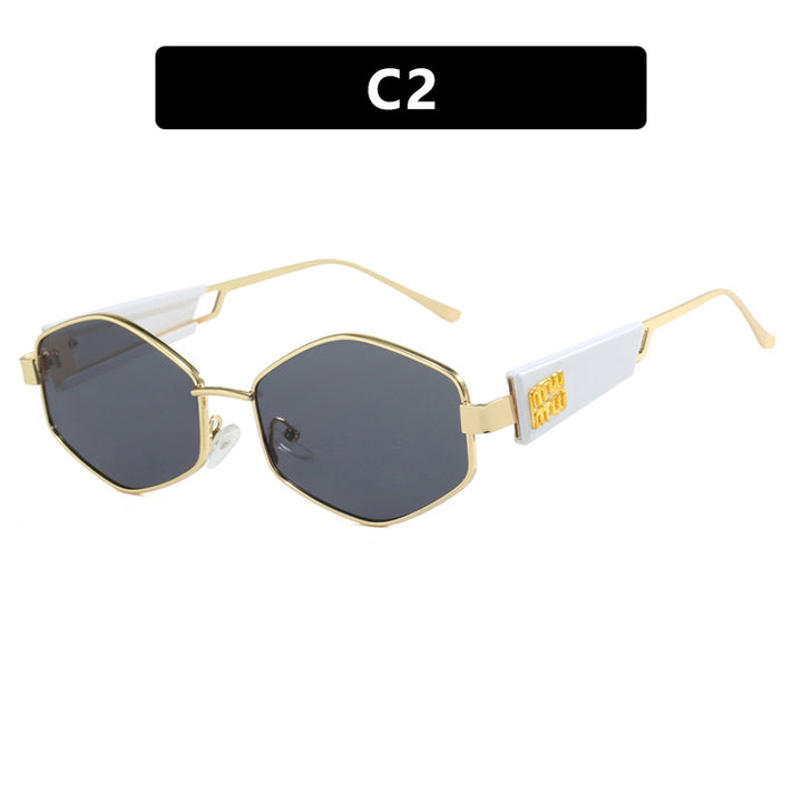 Women's geometric sunglasses with fashionable design and UV protection Bowlift