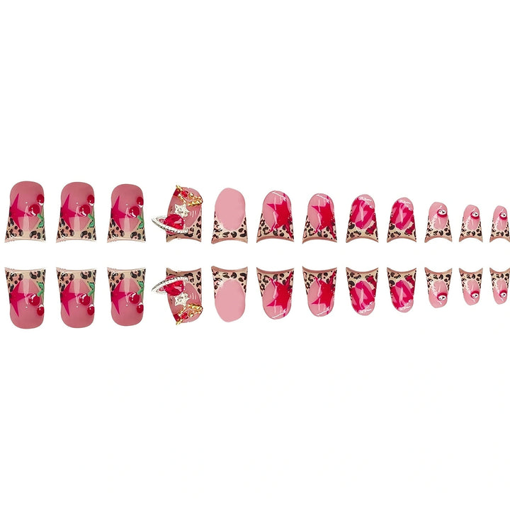 Artistic Leopard Print Press-On Nail Set Bowlift