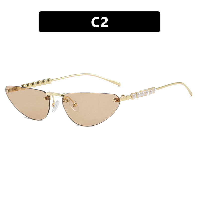 Women's Cat-Eye Sunglasses with Luxurious Details and Protective UV Filter Bowlift