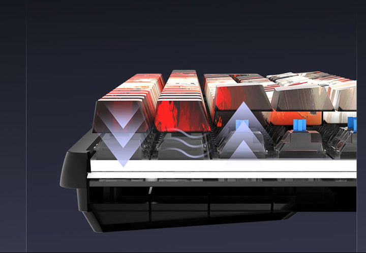 Customizable RGB Gaming Keyboard with Artistic Keycaps Bowlift