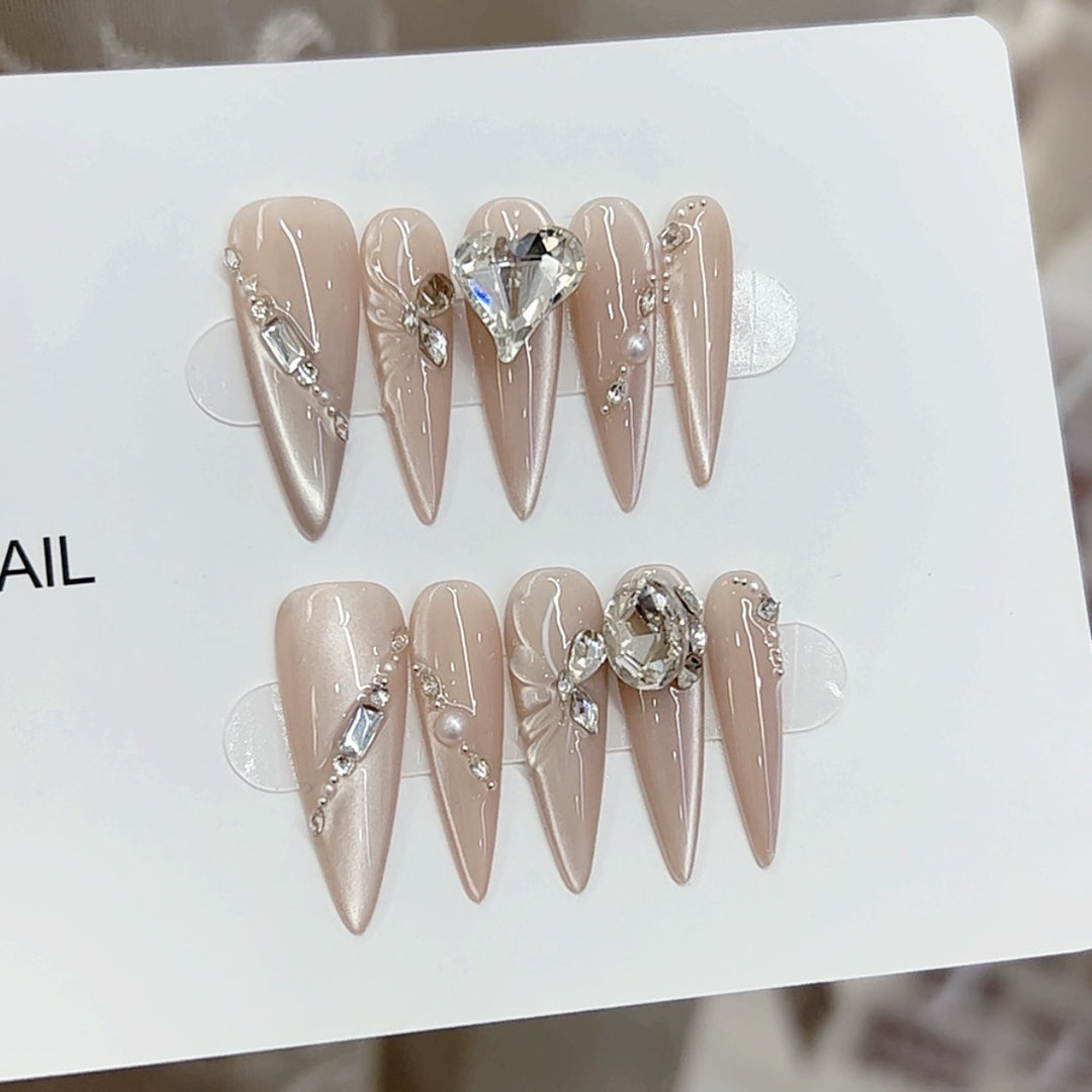 Elegant Press-On Nails Bowlift