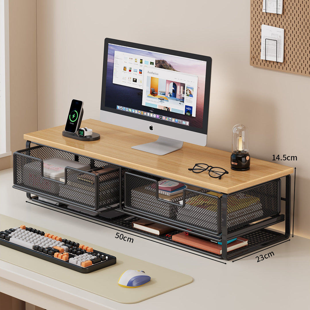 Multi-Functional Desk Organizer with Mesh Storage Bins Bowlift