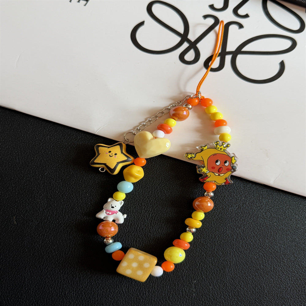 Playful Charm Beaded Phone Strap Bowlift