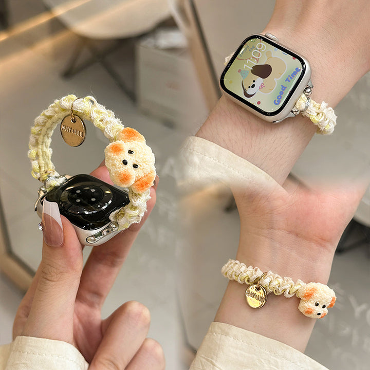 Cute Plush Dog Charm Bracelet Bowlift