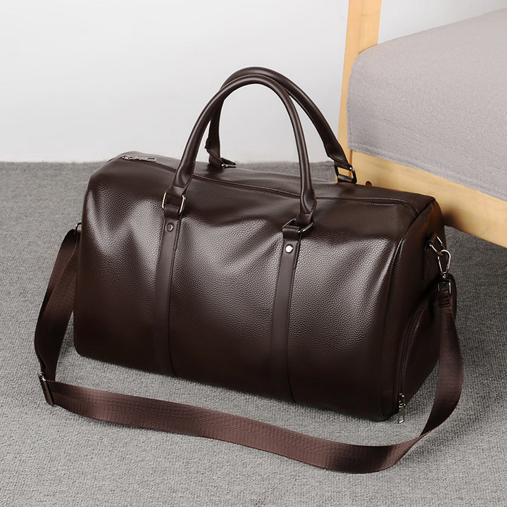 Premium Leather Weekend Travel Duffle Bowlift