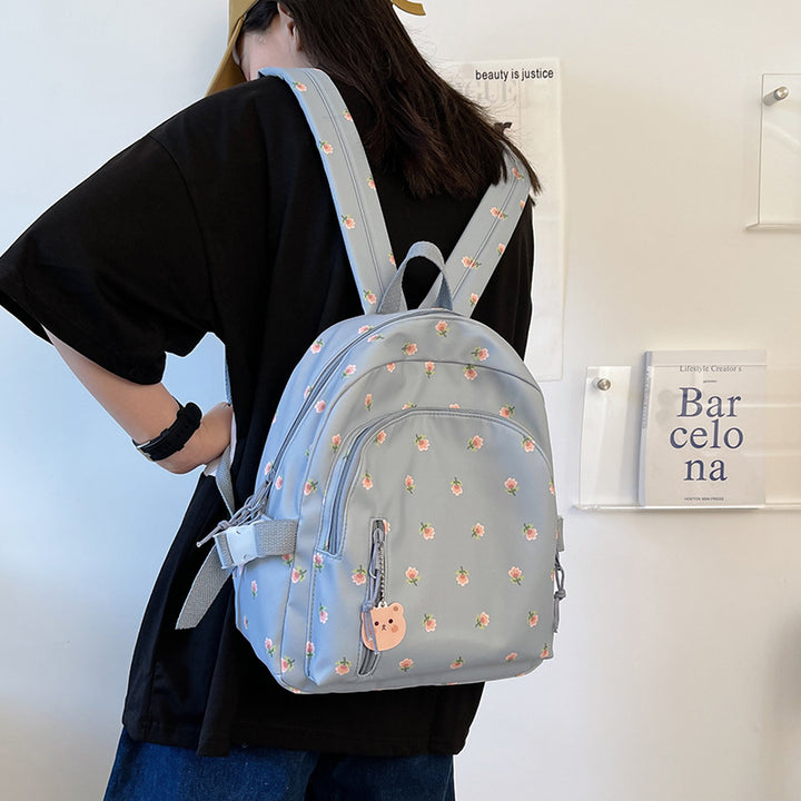 Cute Floral Embroidered Mini Backpack Bowlift