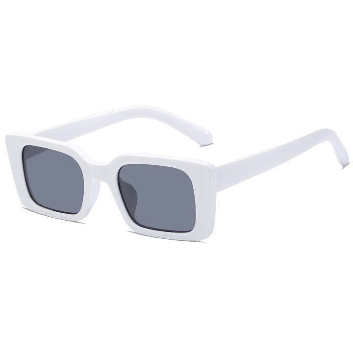 Women's fashionable square sunglasses with wide, glossy frame Bowlift