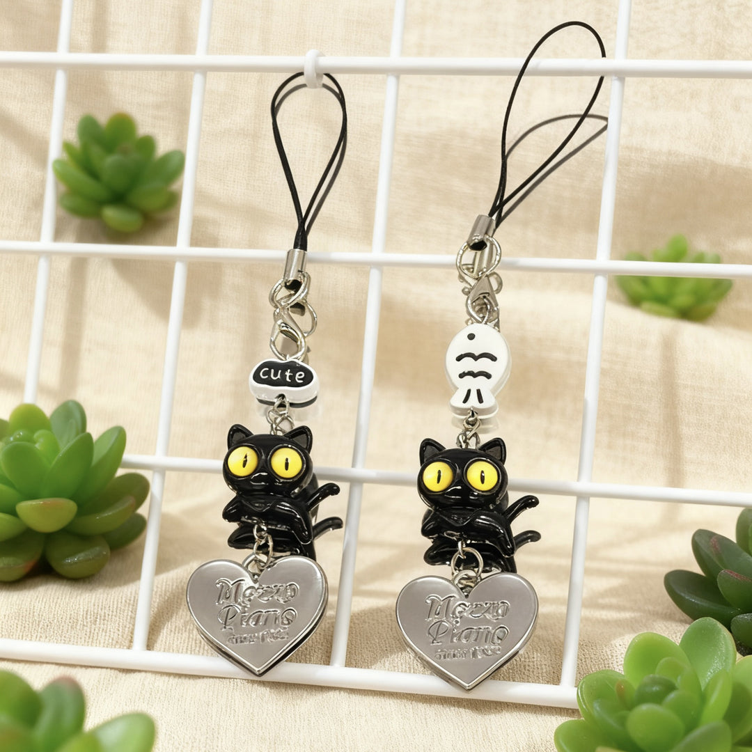 Cute Cat Charm Keychain Bowlift