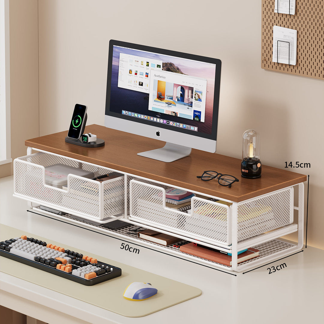 Multi-Functional Desk Organizer with Mesh Storage Bins Bowlift
