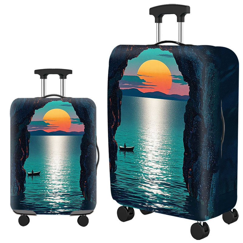 Unisex hard shell suitcase with a playful cat design Bowlift