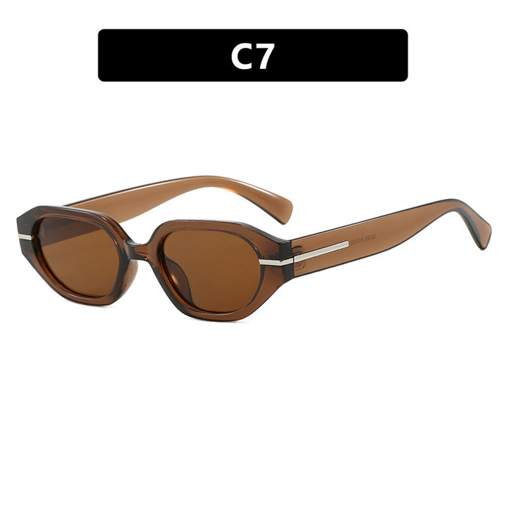 Women's stylish geometric sunglasses with mirrored lenses and unique frame Bowlift