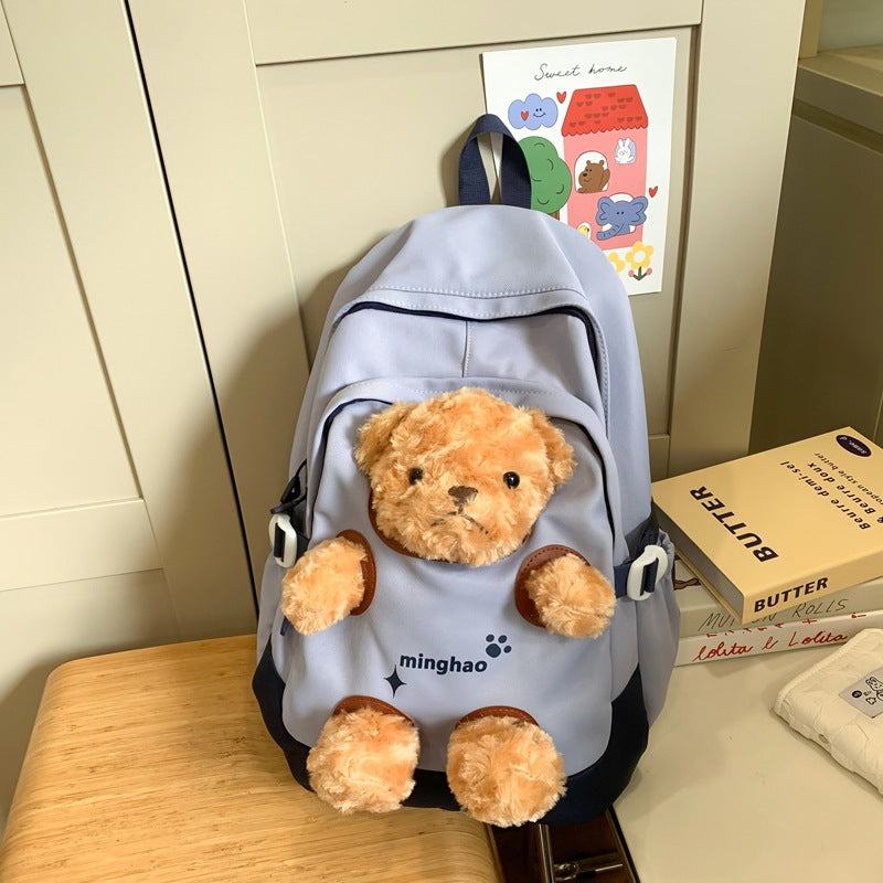 Children's Plush Animal-Themed School Backpack