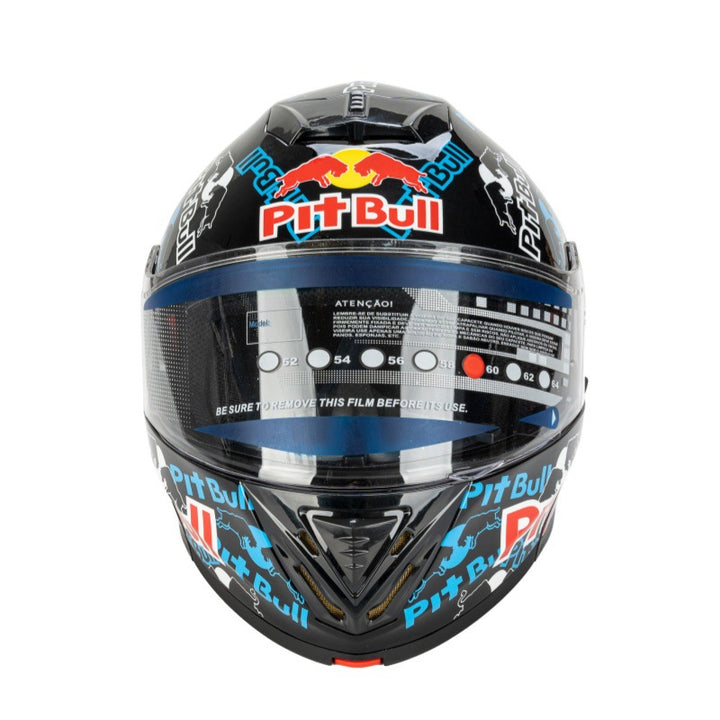 Full-Face Racing Helmet with Graphic Design Bowlift