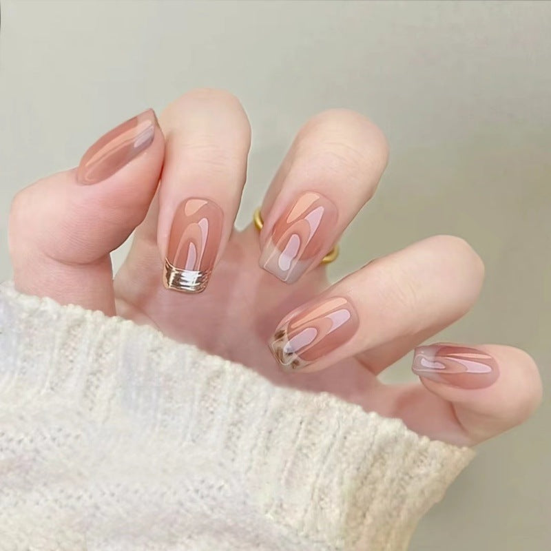 Glossy Gradient Nail Extensions