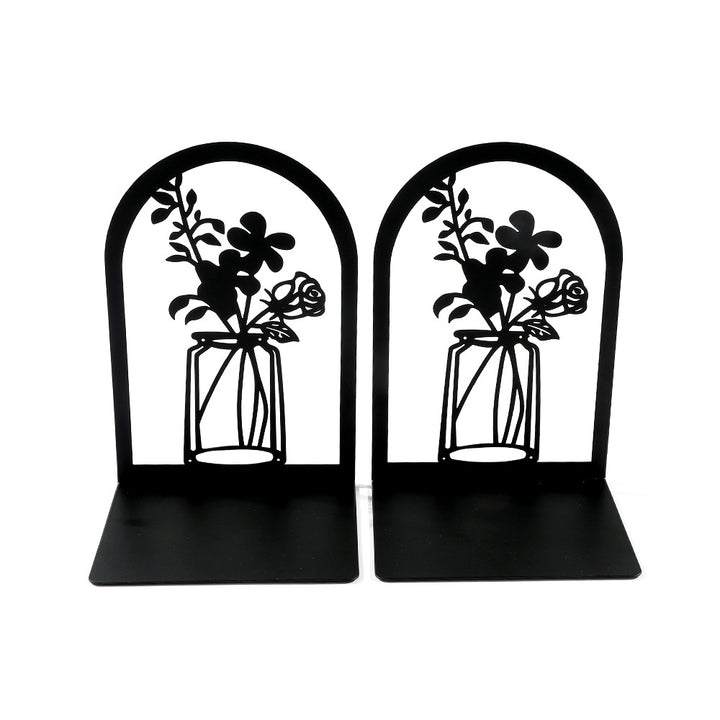 Elegant Floral Metal Bookends