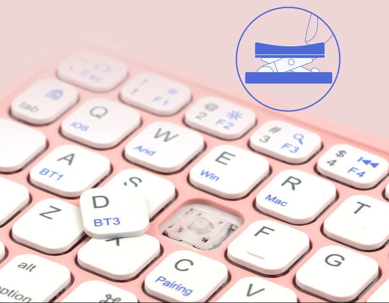Folding Bluetooth Keyboard with Touchpad Bowlift