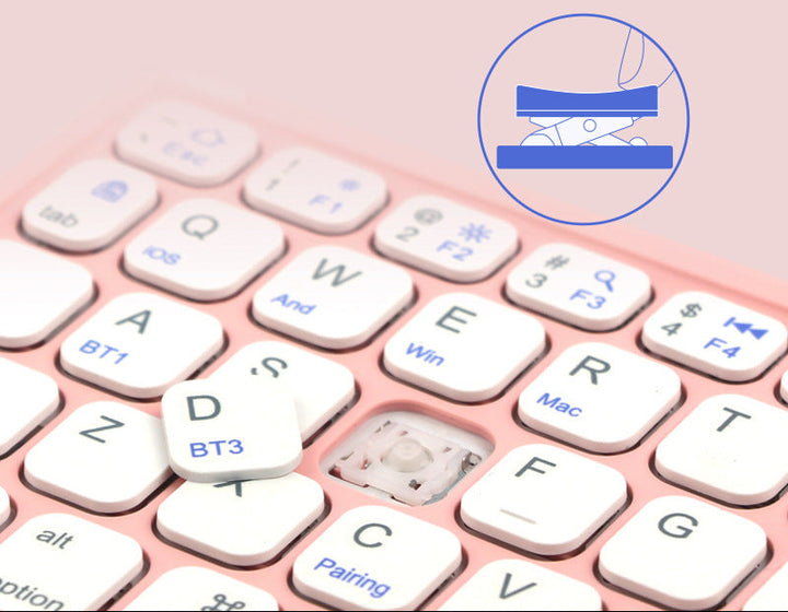 Folding Bluetooth Keyboard with Touchpad Bowlift