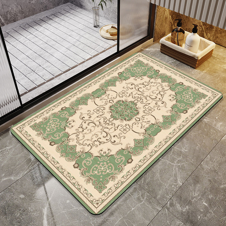Elegant Vintage Floral Bath Mat Bowlift 1788245864