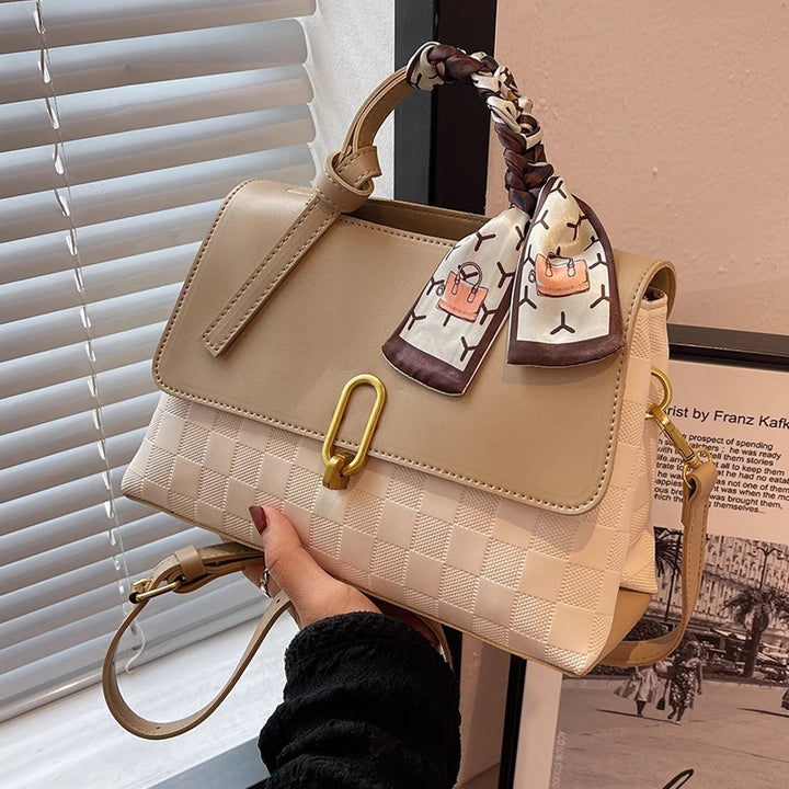 Chic Structured Handheld Satchel Bowlift