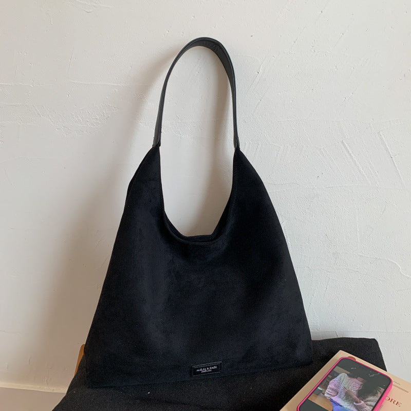 Premium Suede Slouchy Tote Bag Bowlift