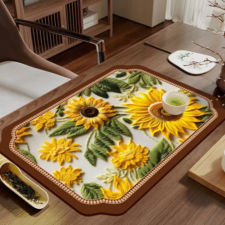 Decorative Floral Table Mat Bowlift