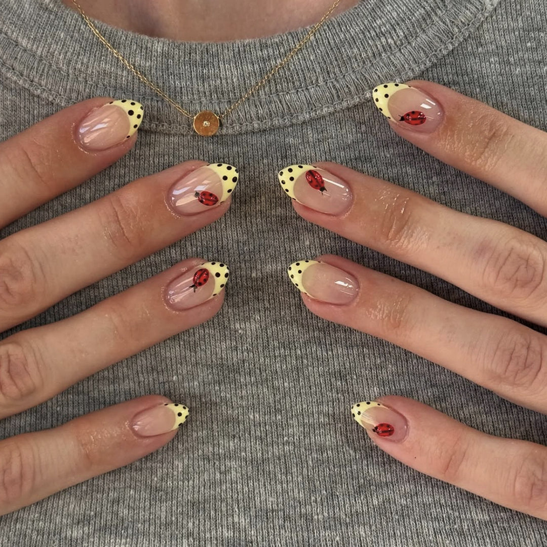 Creative Nail Art with Ladybug Motifs Bowlift