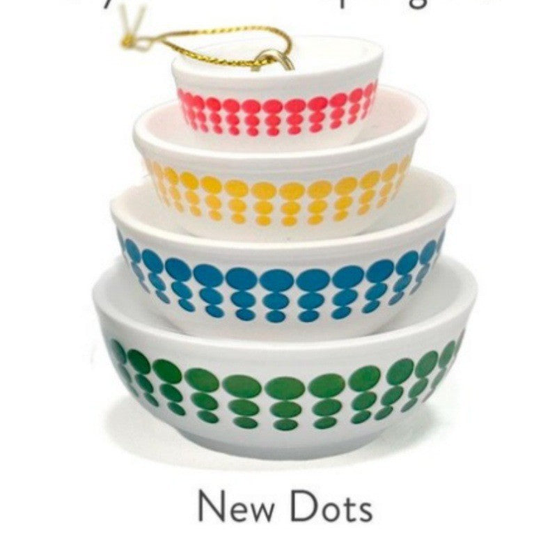 Stackable Ceramic Nesting Bowl Set With Folk Bird Motif And Glossy Glazed Finish