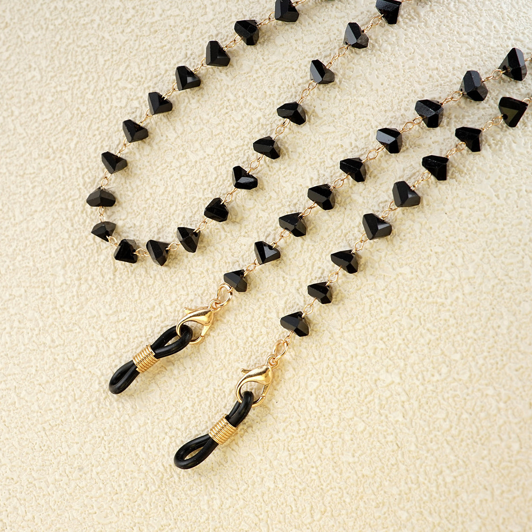 Heart-Shaped Beaded Eyewear Chain Bowlift