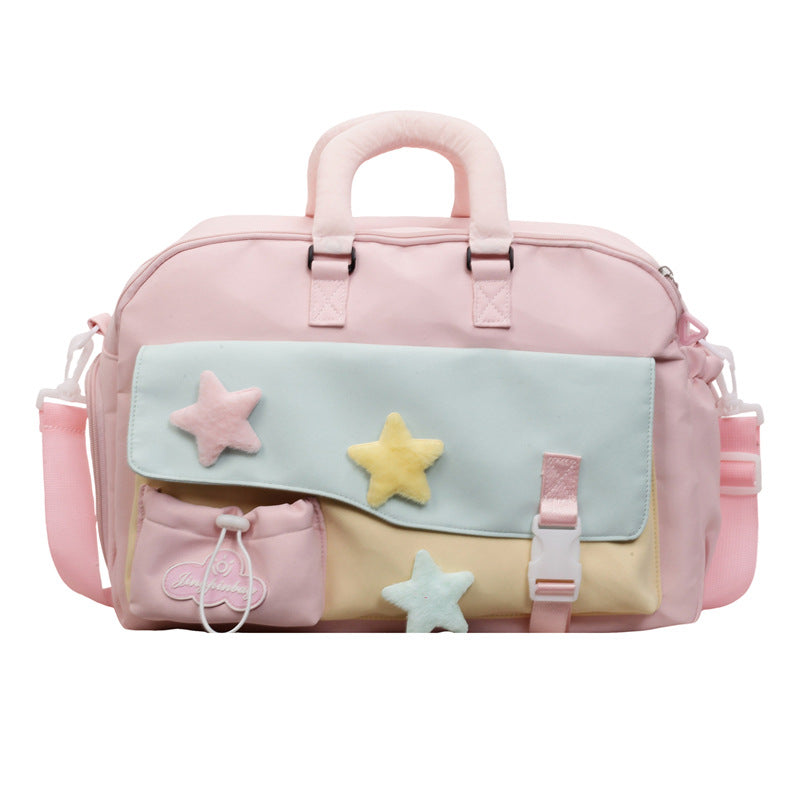 Fashionable Tote Bag With Colorful Applications Bowlift