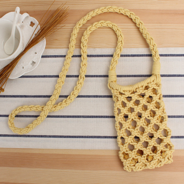 Macramé Shoulder Bag in Creative Net Design Bowlift