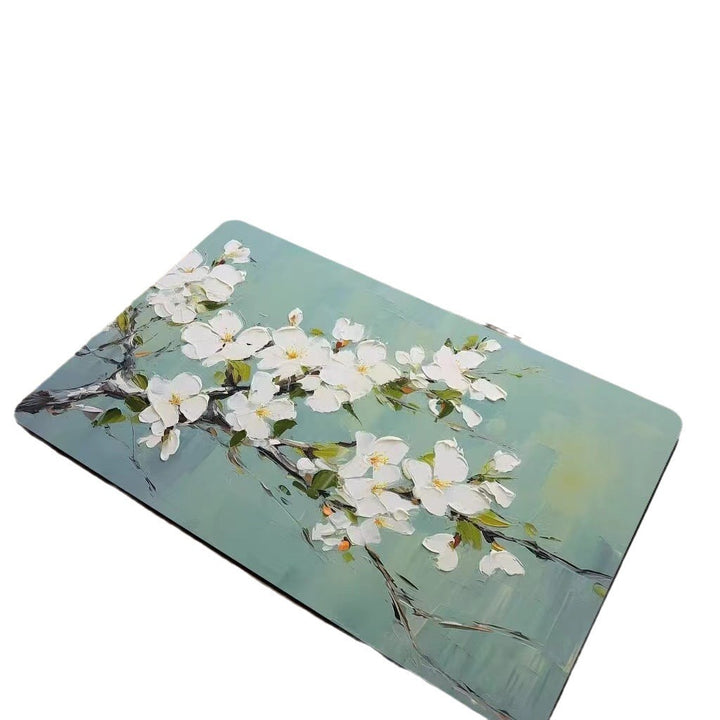 Luxury Textured Floral Bath Mat Bowlift
