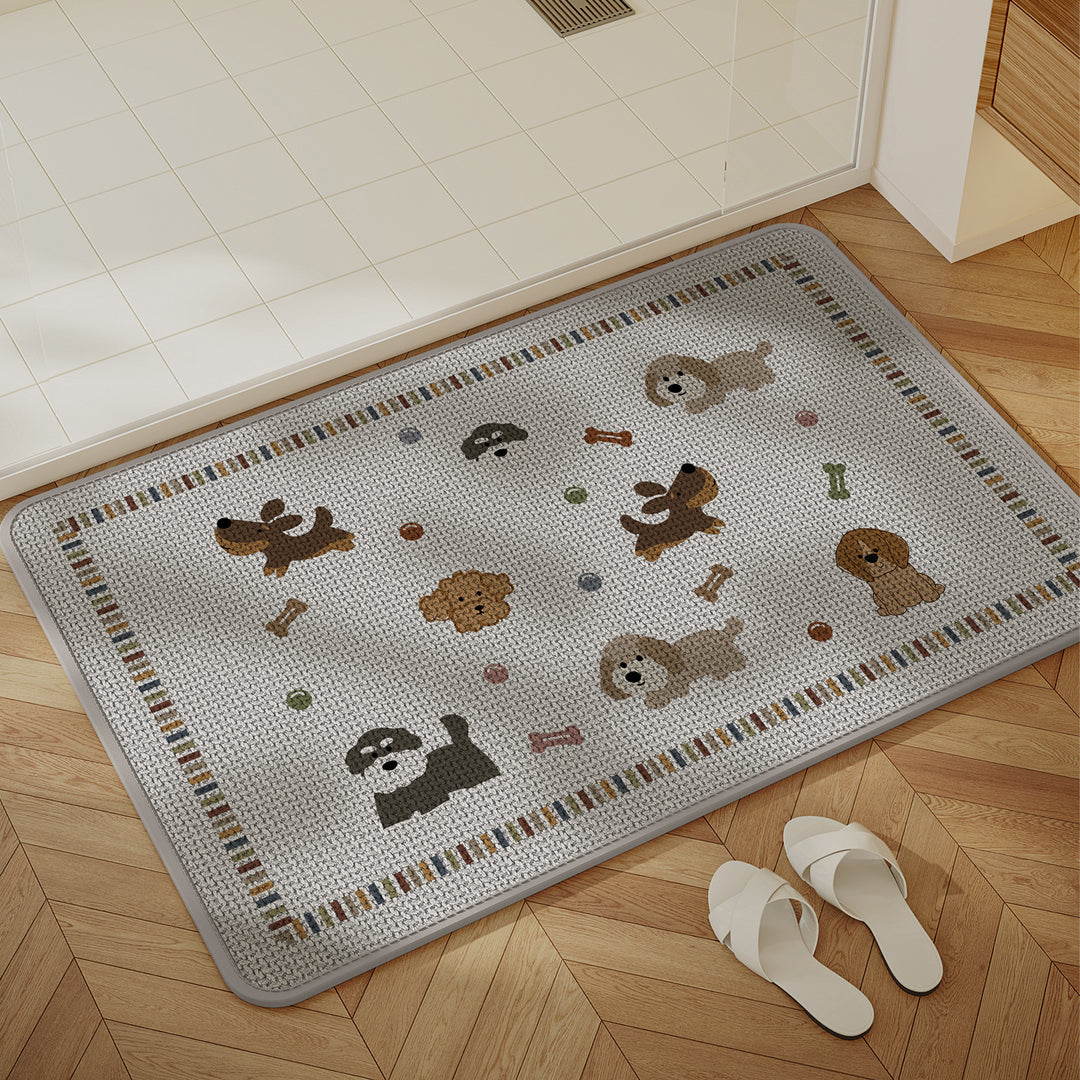 Funny Dog Indoor Mat Bowlift