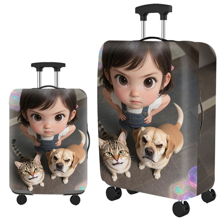 Unisex Hard-shell Suitcase with Playful Hedgehog Design Bowlift