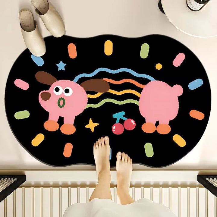 Cute Cartoon Bear Bath Mat Bowlift