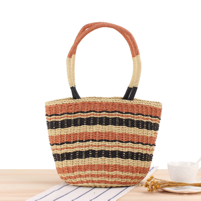Braided beach bag with wide carrying handle Bowlift
